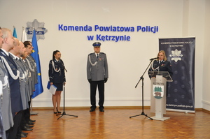 Uroczysta zbiórka z okazji zmiany na stanowisku Komendanta Powiatowego Policji w Kętrzynie