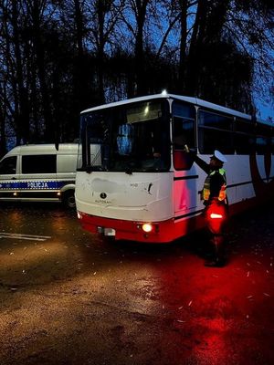 Kontrola trzeźwości kierowcy autobusu