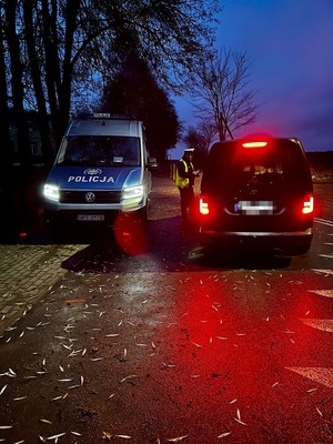 Kontrola stanu trzeźwości prowadzona przez policjanta