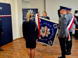 uroczysta zbiórka Zmiana na stanowisku Komendanta Powiatowego Policji w Kętrzynie