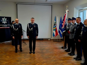 uroczysta zbiórka Zmiana na stanowisku Komendanta Powiatowego Policji w Kętrzynie
