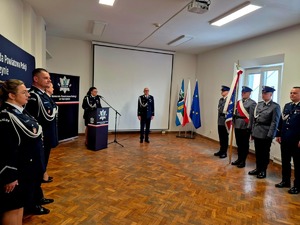 uroczysta zbiórka Zmiana na stanowisku Komendanta Powiatowego Policji w Kętrzynie
