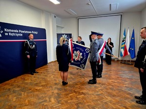 uroczysta zbiórka Zmiana na stanowisku Komendanta Powiatowego Policji w Kętrzynie