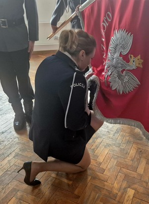 uroczysta zbiórka Zmiana na stanowisku Komendanta Powiatowego Policji w Kętrzynie