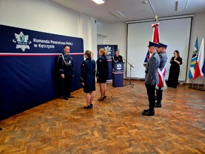 uroczysta zbiórka Zmiana na stanowisku Komendanta Powiatowego Policji w Kętrzynie
