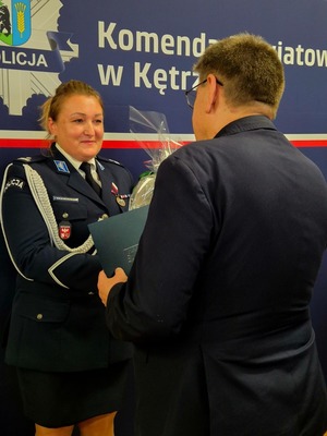 uroczysta zbiórka Zmiana na stanowisku Komendanta Powiatowego Policji w Kętrzynie