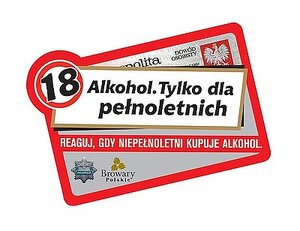 na zdjęciu napis alkohol tylko dla pełnoletnich