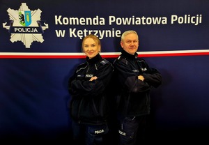 asp. Małgorzata Bondar i asp. szt. Paweł Obolewicz